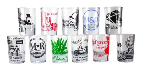 comprar 24 Tequilero Enano Personalizados, Boda, Xv Años