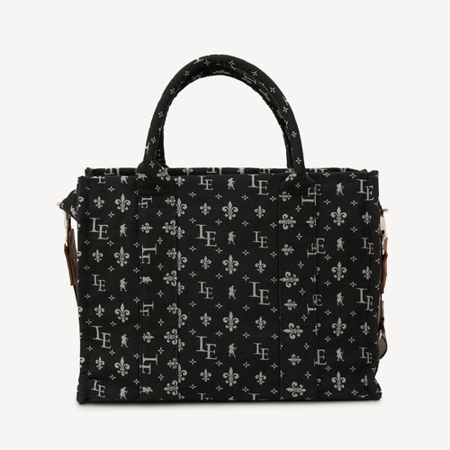 Tote City M Amelie Black Color Negro Diseño De La Tela Liso