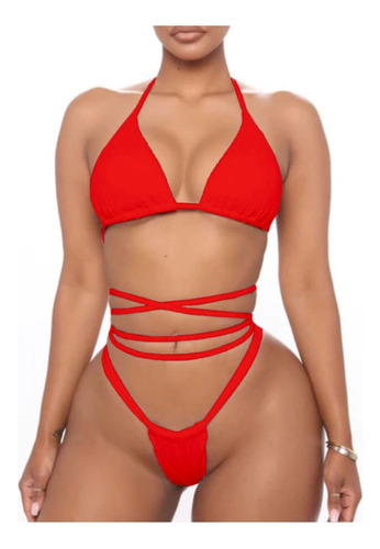 Sexy Bikini De Tiras Cruzadas Hotwife Milf