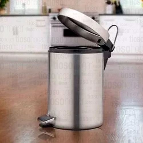 Cesto Acero Inoxidable Pedal 3 Lts Cocina Baño Tacho Basura