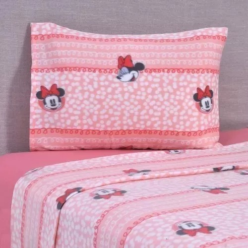 Juego De Sabanas Polar Infantil 1.5pl Minnie Shine Niña Cama