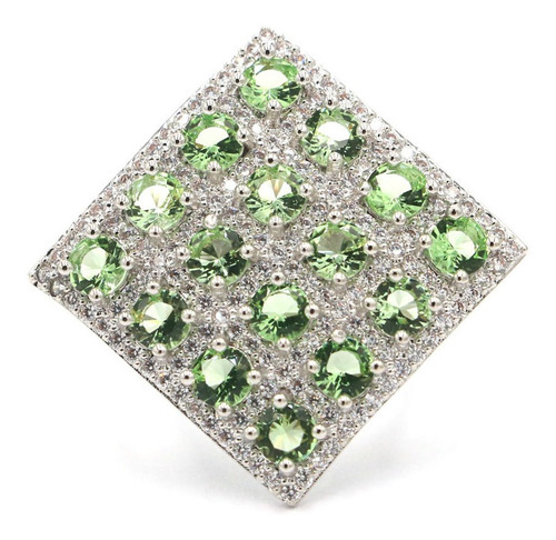 Imagen 2 de 2 de Anillo Mujer Plata Laminada Amatistas Zirconias Talla 8
