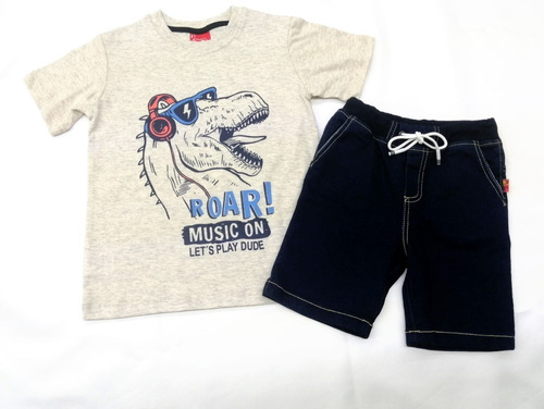 Conjunto Shorts Playera Niño# 6-12 Años Modelo 8066 Miky  A