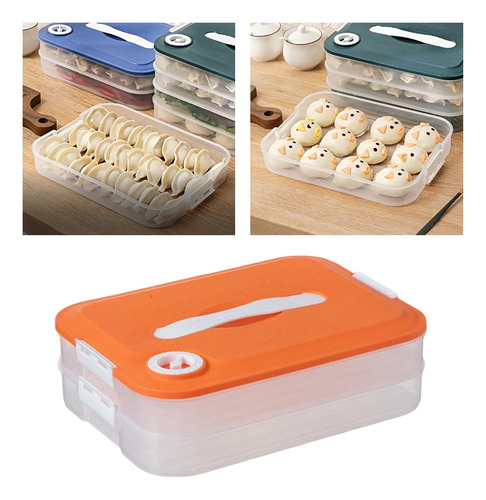 Caja De Almacenamiento De Bolas De Naranja De 2 Capas