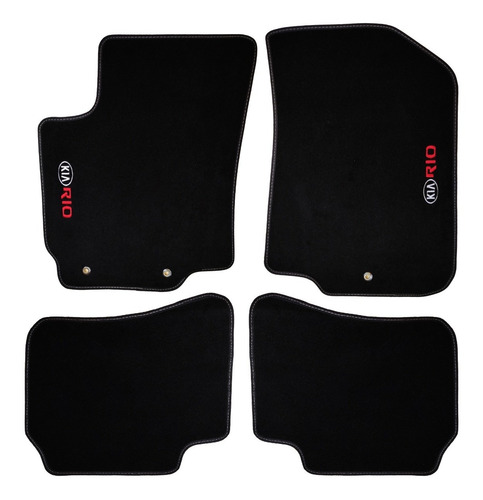 Imagen 1 de 5 de Tapetes De Alfombra Automotriz Compatible Con Rio Kia