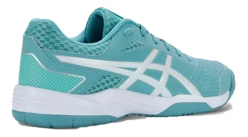 Asics Zapatillas Tenis Mujer Gel Backhand Azul- Plata Ras