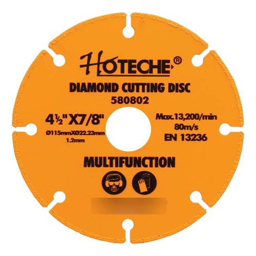 Disco Punta De Diamante Multifuncional Esmeri 4-1/2 Hoteche