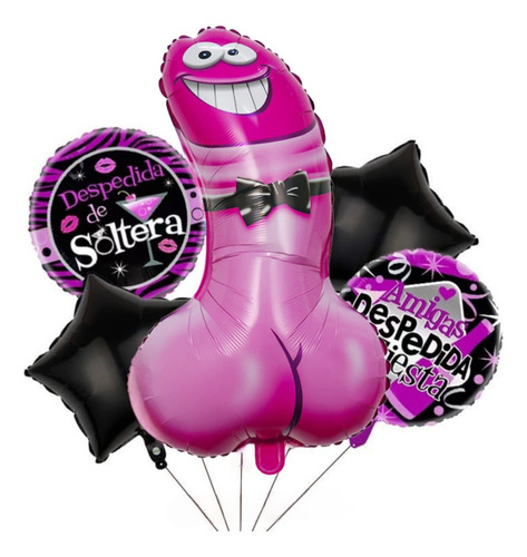 Set De Globos Despedida De Soltera 5pcs Fiesta