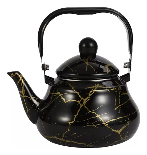 Tetera Enlozada De 1.5l Estampado De Marmol