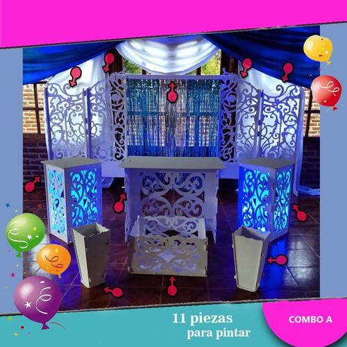 Imagen 5 de 5 de Mesas Candy Bar Combo Desarmable