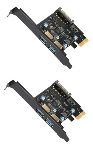 2 Tarjetas De Expansión Usb3.0 De 2 Puertos, Pci-e A Usb 3.0