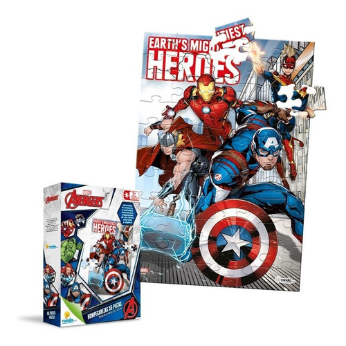 Rompecabezas 55 Piezas Avengers America Iron Marvel Ronda