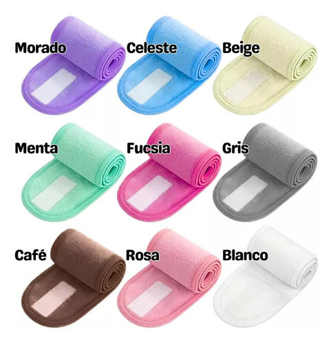 35 Banda Sujetadora De Cabello Maquillaje Diadema Spa Skin Color