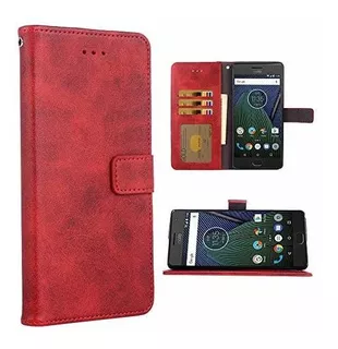 Funda Para Teléfono Para Moto G5 Plus Folio Flip Wallet Case
