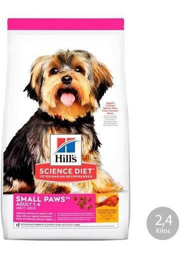 Hills 2,04kg Small Paws Adult 1-6. Para Perro.