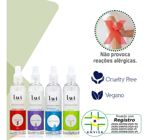 Kit Aromaterapia 4 Sprays De Ambiente Para Energizar Seu Lar