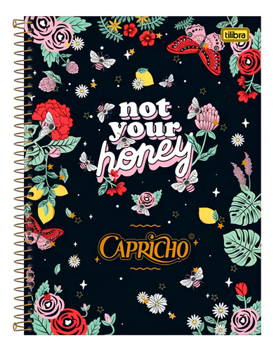 Caderno Espiral Capa Dura 1x1 Capricho 80 Folhas 4un Tilibra