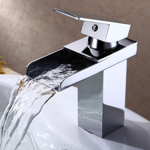 Grifería Monocomando Cascada Cromado Para Vanitory