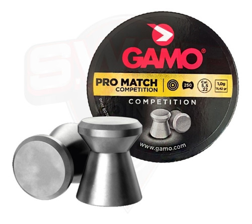 Imagen 1 de 10 de Balines Gamo Pro Match 5.5 X250 - Tiro Aire Comprimido Y Co2