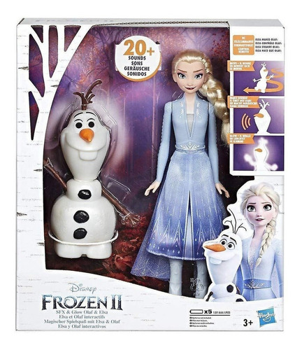 Frz 2 Talk And Glow Olaf And Elsa Frozen F Doll Hasbro 5508
