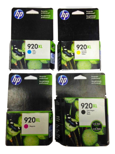 Cartucho Original Hp 920xl Neg/ Cyan / Mag/ Yellow Paq 4 Pza