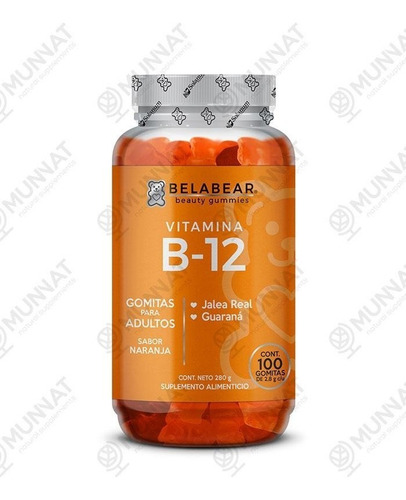 Belabear Vitamina B12 Jalea Real Guaraná 100 Gomitas Dlc Bb2