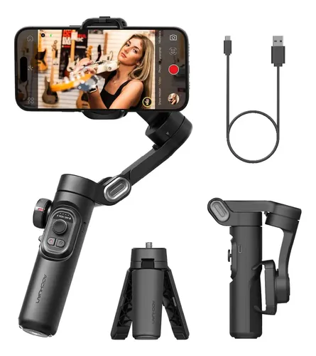 Estabilizador Gimbal 3 Eixos Aochuan Para Celular Com Rastreamento Facial