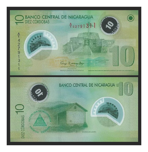 Grr-billete De Nicaragua 10 Córdobas 2007 (2012) - Plástico