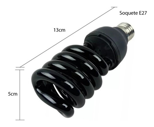 Imagem 2 de 4 de Lâmpada Luz Negra Fluorescente 28w -110v/220v