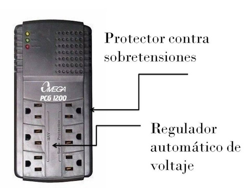 Regulador Omega Pcg 1200 De 6 Tomas 110v