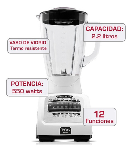 Licuadora T-fal Infinyforce Xl Ln8225mx 2.2 L Roja Con Vaso