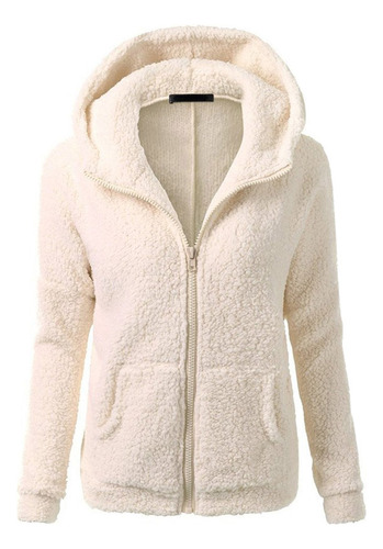 Chaqueta De Invierno Con Cremallera De Lana De Cordero Para
