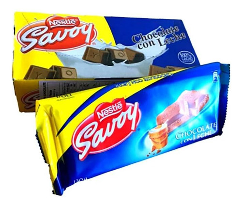 Chocolate Savoy De Leche 130gr Caja 5und