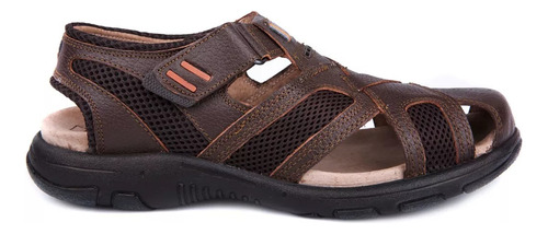 Huaraches Ferrato Sandalias Confort Caballero Café Piel 