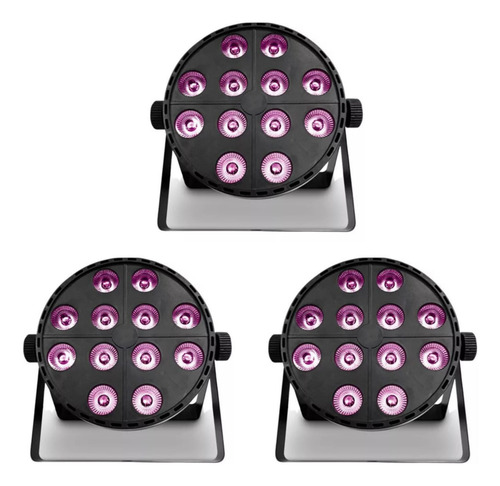 3 Piezas Luces Alienpro 55-470, 12x10 Rgb Uv Leds De 10w