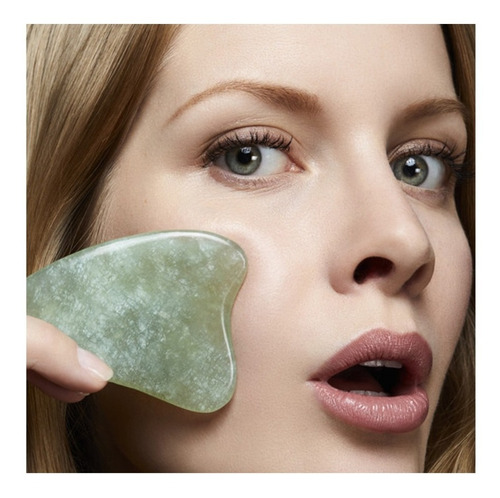 Piedra Jade Guasha Para Masaje Facial Reduce Hinchazón