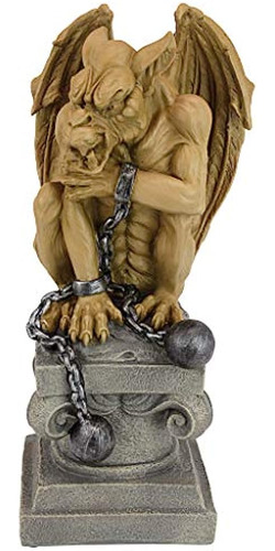 Diseño Toscano Ballandchain Gothic Dungeon Gargoyle Statue