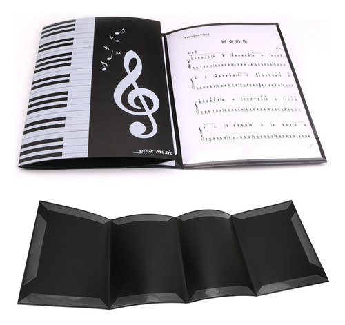 Pasta De Partitura De Música Tamanho A4 4 Páginas Piano Temá
