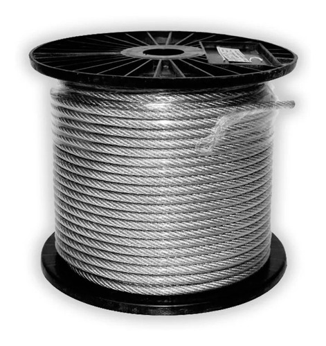 Cable De Acero Galvanizado 6x7+1 Ø 6 Mm Flexible X 100 Mts