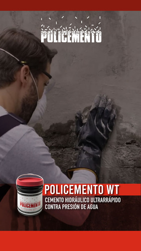 Cemento Rapido Contra Presion De Agua 5kg - Wt Policemento