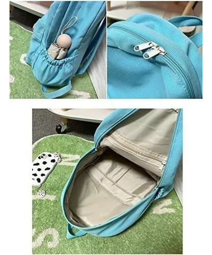 . 2023 Mochila Feminina Simples De Cor Sólida Mochila
