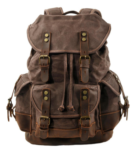 Mochila De Lona, Mochila De Viaje, Mochila Informal Ligera Y