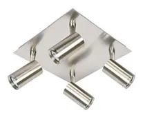 Comprar Aplique Techo 4 Luces Tempano Platil, Acero Inox ,dicro Led 