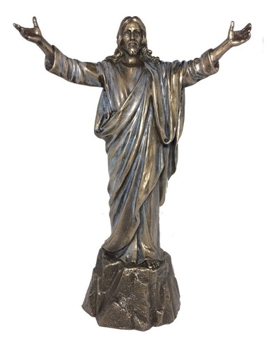 Jesus Cristo Vinde A Mim Braços Abertos Estatueta Veronese O Cor Bronze