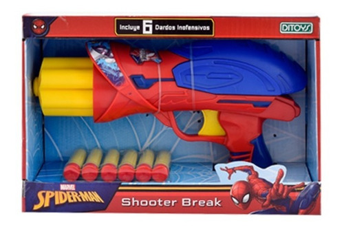 Spiderman Pistola Arma Lanza Dardos Shooter Break