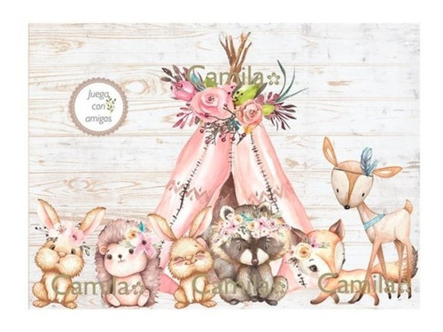 Lamina Decoupage A4 Animalitos Del Bosque D34 Camila