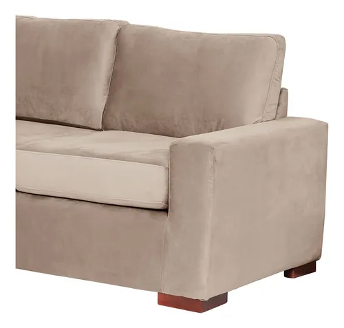 Sofa Livorno 3 Cuerpos Tela Velvet - Latam Home