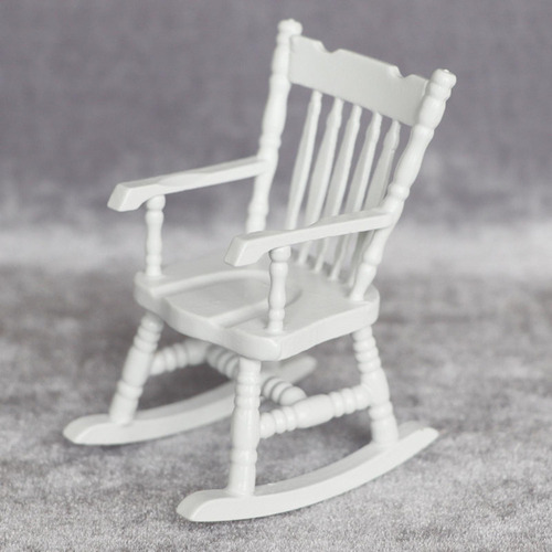 2 Mecedora De Madera Muebles Modelo 1/12 Escala Casa De