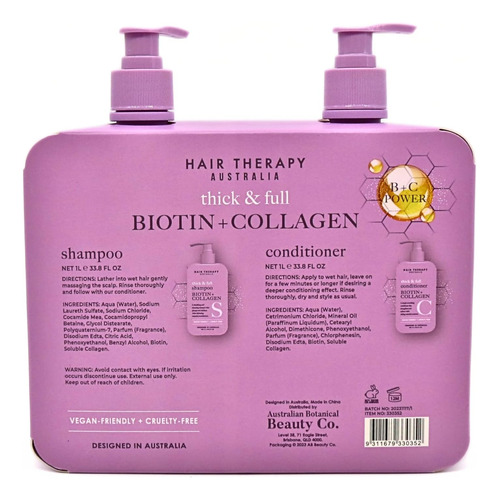 Conjunto De Shampoo E Condicionador Espesso E Completo Para