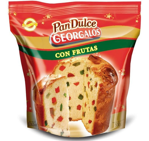 Pack X 6 Unid. Pdulce  Cfrutas 500 Gr Georgalos Pan Dulces